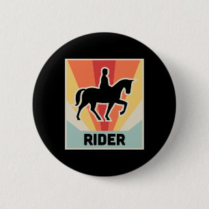 Rider Vintag Reiten Button