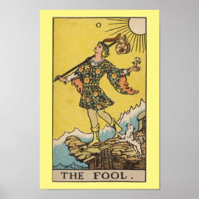 Rider Waite Smith Tarot: Der Narr Poster (Vorne)