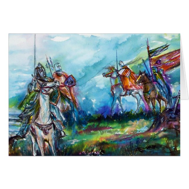 RIDERS DANS LA TEMPÊTE Chevaliers Médiévaux Horseb (Devant horizontal)