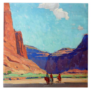 "Riders in Canyon de Chelly" von Edgar Payne Fliese