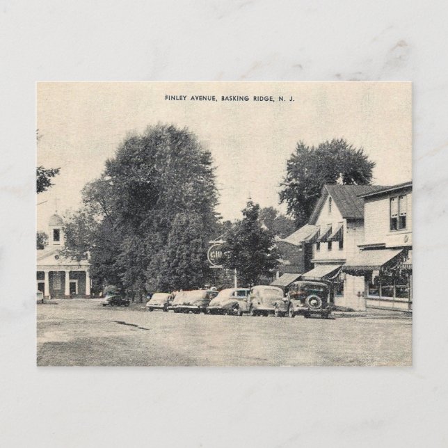 Ridge, New Jersey, Street Scene, Vintag Postkarte (Vorderseite)