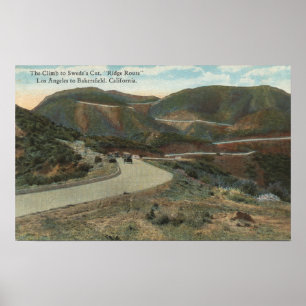 Ridge Route zum Swede's Cut & Bakersfield Poster