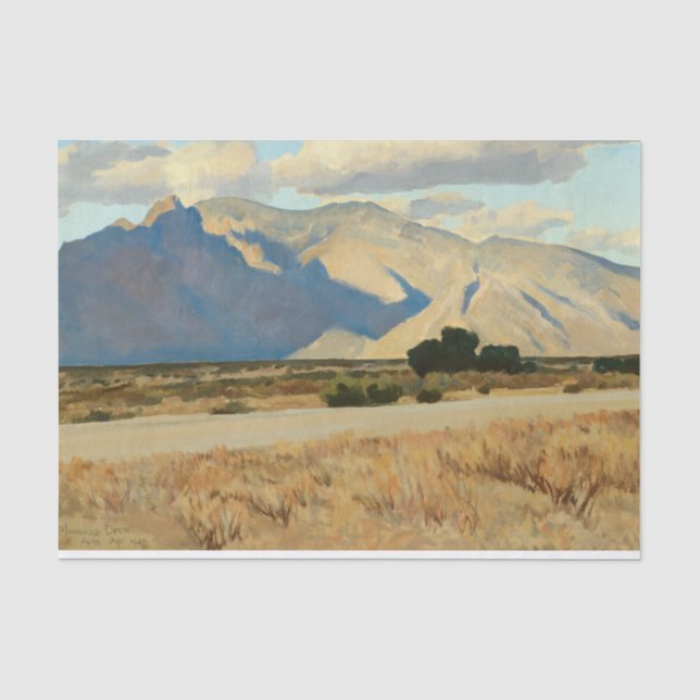 Ridge und Rillito, Arizona von Maynard Dixon Seidenpapier (Vorderseite)