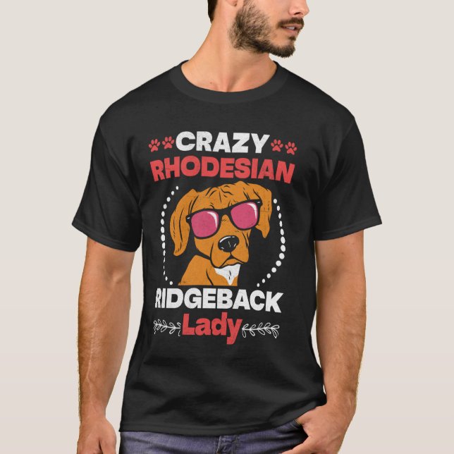 Ridgebacks CRAZY RHODESIAN RIDGEBACK LADY Mama T-Shirt (Vorderseite)