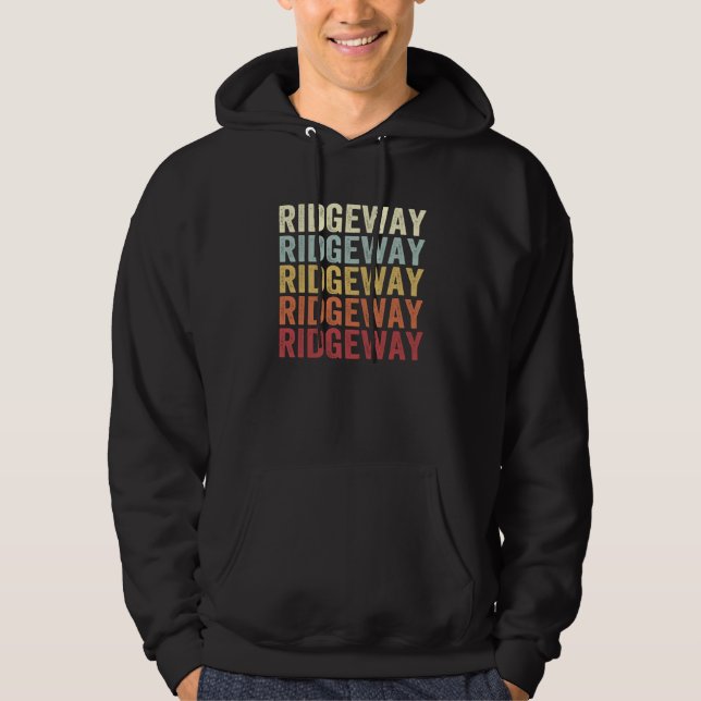 Ridgeway Alaska Ridgeway AK Retro Vintage Text Hoodie (Vorderseite)