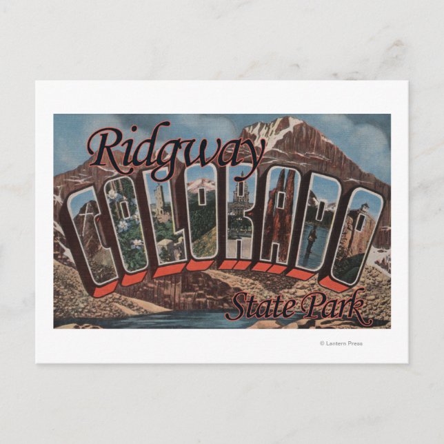 Ridgway Staat Park, Colorado Postkarte (Vorderseite)