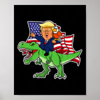 Riding A Dinosaur Trex Funny Merica Patriotic Juli