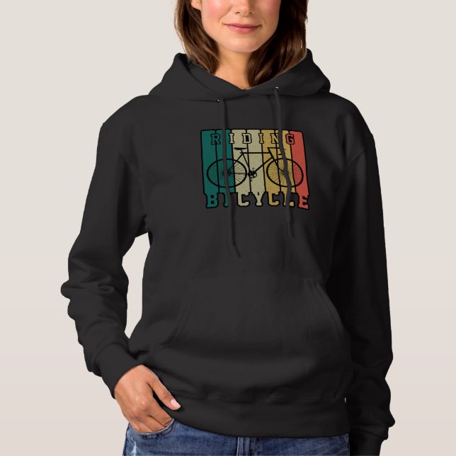 RIDING BICYCLE CYCLIST CYCLING BICYCLES TRIATHLON  HOODIE (Vorderseite)