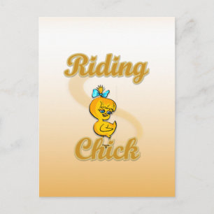 Riding Chick Postkarte