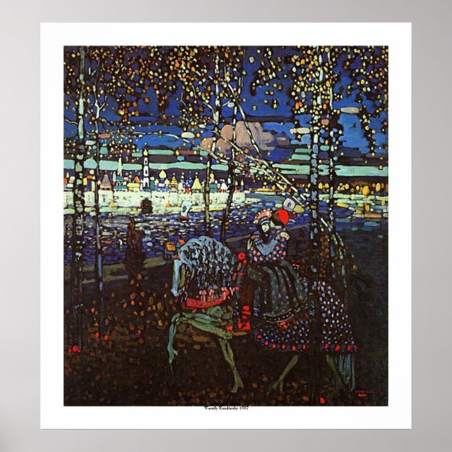 Riding Couple von Wassily Kandinsky Poster (Vorne)