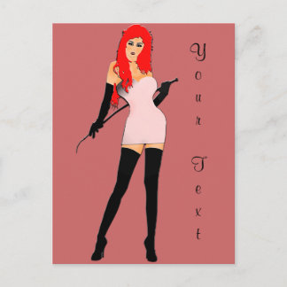 Riding Crop Mistress - Hell Postkarte