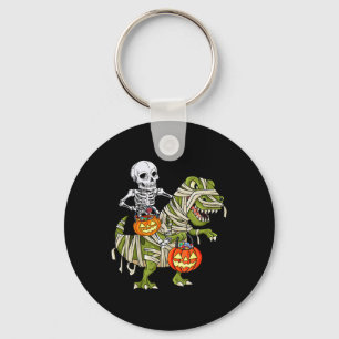 Riding Mummy Dinosaur T Rex Halloween Funny Pumpki Schlüsselanhänger