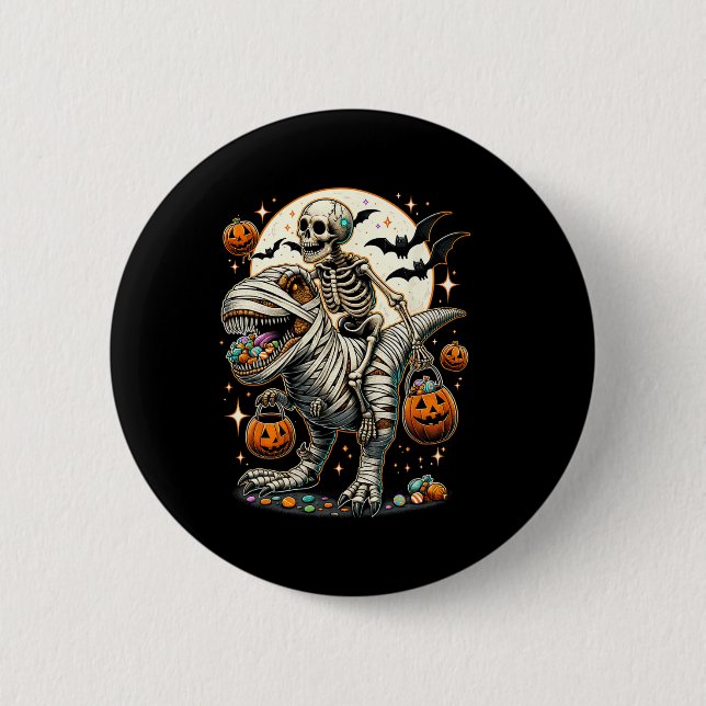 Riding Mummy Dinosaur T Rex Kinder Jungen Männer H Button (Vorderseite)
