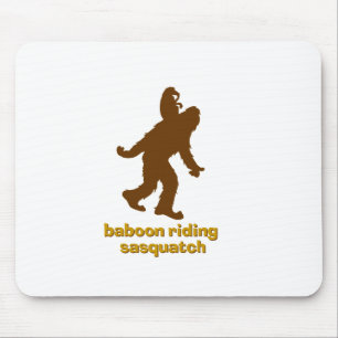Riding Sasquatsch Mousepad