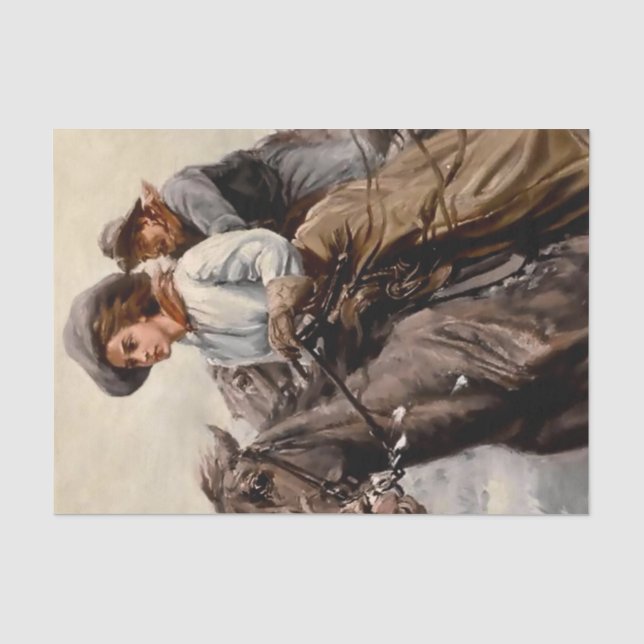 "Riding the Range" von WHD Koerner Seidenpapier (Vorderseite)