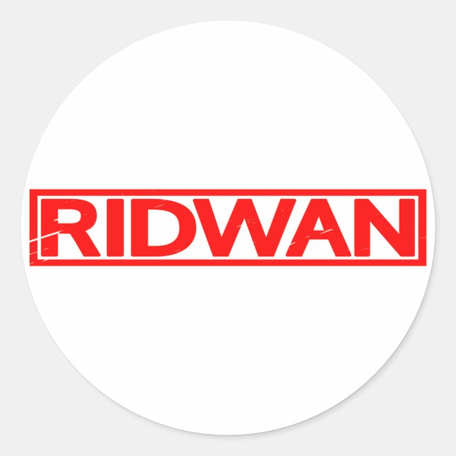 Ridwan Briefmarke Runder Aufkleber (Vorderseite)