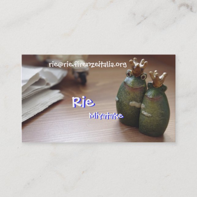 Rie, Rie,... Visitenkarte (Vorderseite)