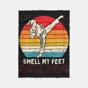 Riech Feet Girl Ponytail Kick Karate Taekwondo Kun Fleecedecke