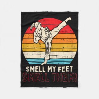 Riech Feet Girl Ponytail Kick Karate Taekwondo Kun Fleecedecke