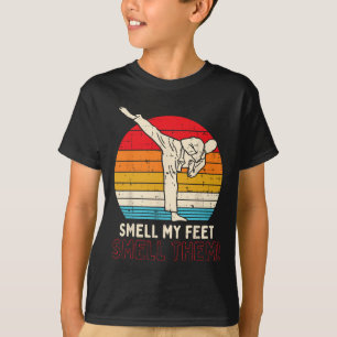 Riech Feet Kick Retro Karate Taekwondo Kampfkünste T-Shirt