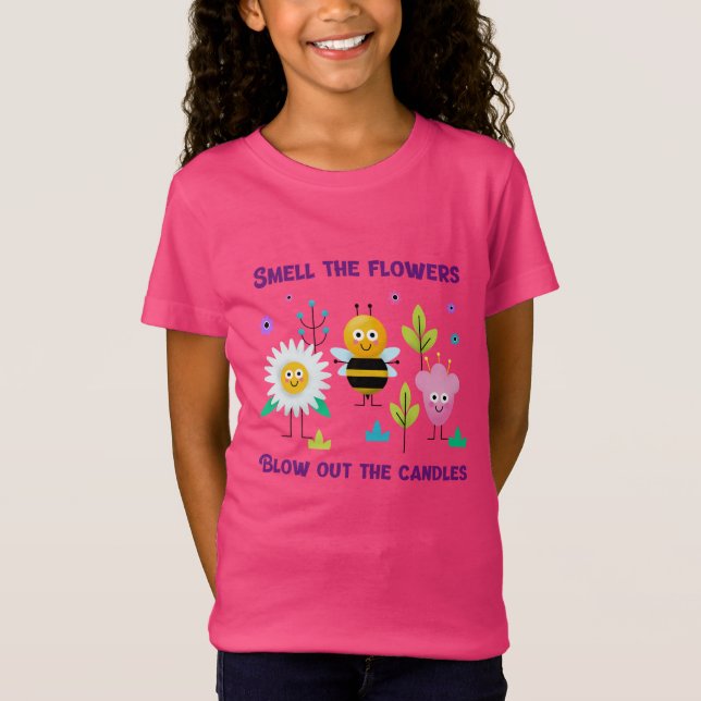 Riechen Sie die Blume, die Kerzen T-Shirt ausblase (Vorderseite)