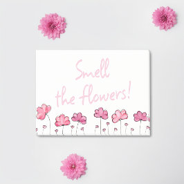 Riechen Sie die Blume Inspiration Positive Post-it Klebezettel