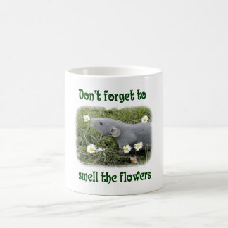 Riechen Sie die Blumen Kaffeetasse