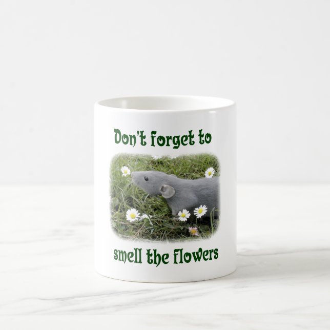 Riechen Sie die Blumen Kaffeetasse (Mittel)