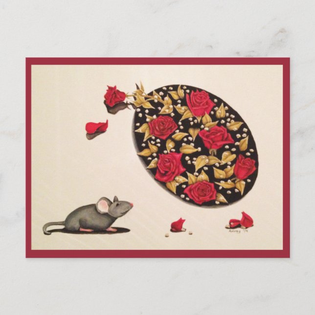 Riechen Sie die Rose Postkarte (Vorderseite)