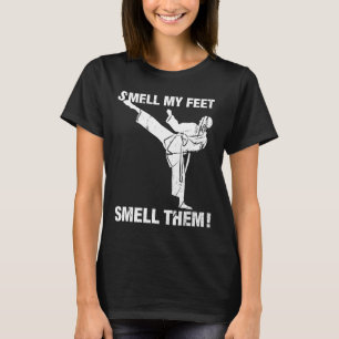 Riechen Sie meine Feet Funny Karate T Shirt Gesche