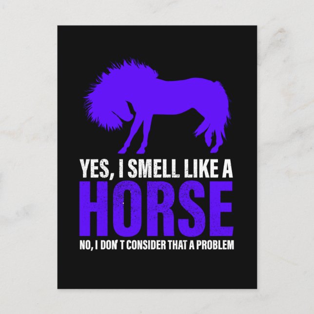Riecht wie ein Pferd in Royal Postkarte (Vorderseite)