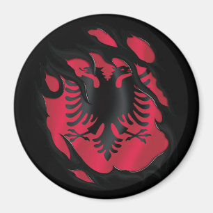 Riegelflagge in Albanien Magnet