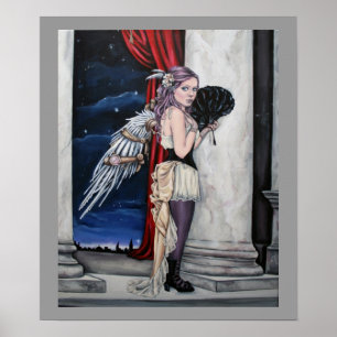 rien affiche laissée de faery de steampunk