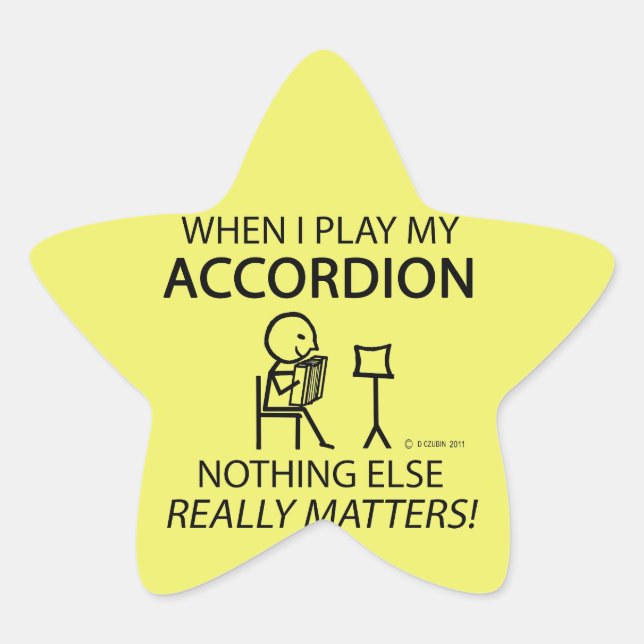 Rien D'Autre Ne Compte Accordion Star Sticker (Devant)