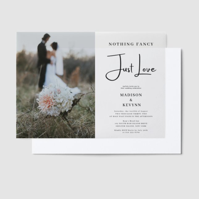 Rien De Fancy Just Love Mocha Mousse Invitation (Compenser)