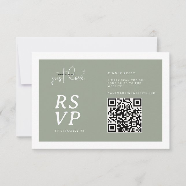 Rien de fantaisie, juste un QR-code RSVP vert saug (Devant)