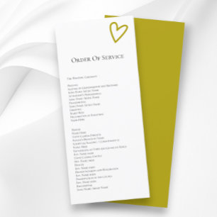 Rien de fantaisie Ordre du service Programme color