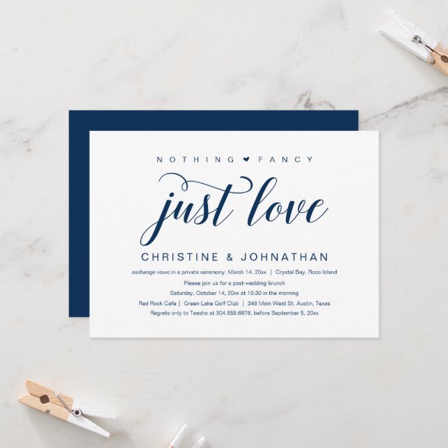 Rien de fantaisiste, juste de l'amour, Invitation  (Devant/Arrière en situation)