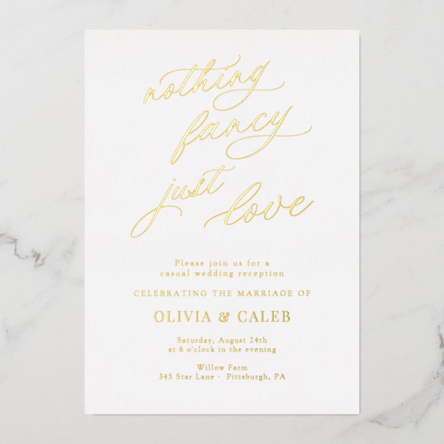 Rien de Fantastique Juste Amour Invitation de Réce (Recto)