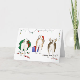 Rien n'aboutent une carte de voeux de Noël d'Akita