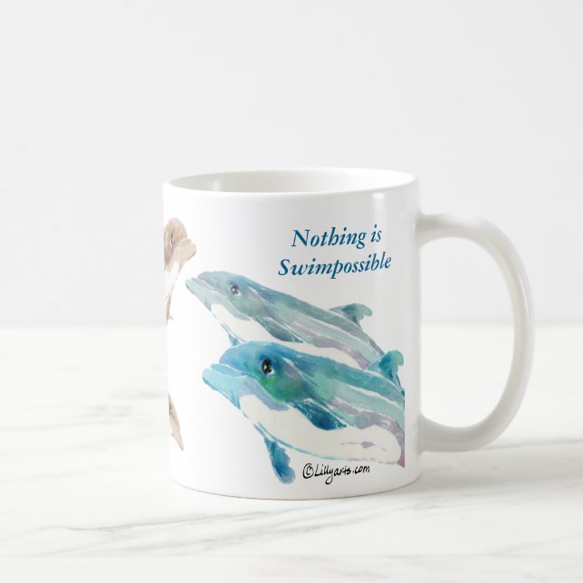 Rien n'est Swimpossible Dolphins sur Mug (Droite)