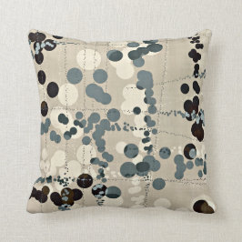 "Rieseln-" Blau und Brown-Kissen Kissen