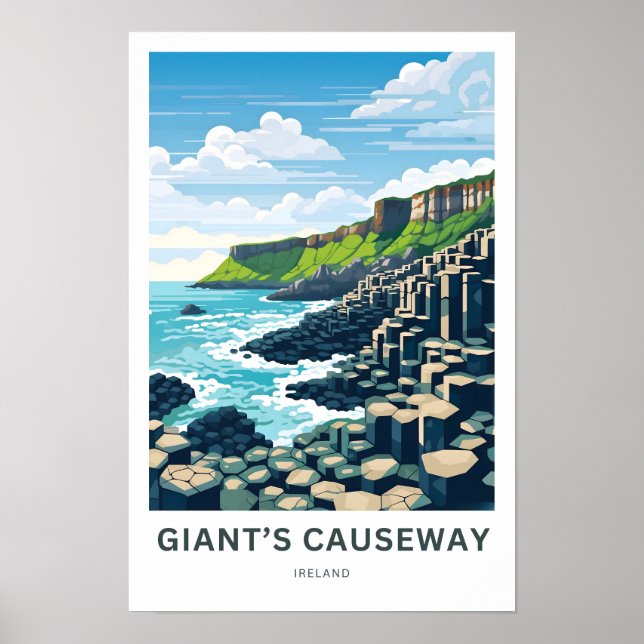 Riesen-Causeway Irland Reisen Print Poster (Vorne)
