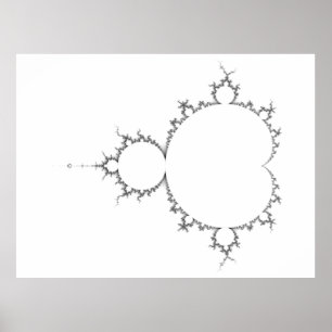 Riesen-Mandelbrot, Schwarz und Weiß, 13000x11000 Poster