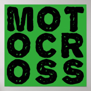 Riesen-Motocross-Logo-Dirt-Bike-Plakat-Schild Poster