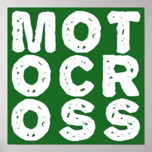 Riesen-Motocross-Logo-Dirt-Bike-Plakat-Schild Poster
