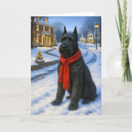Riesen-Schnauzer Ferien Feiertagskarte