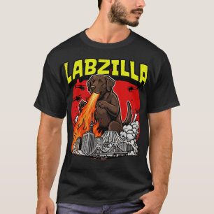 Riesen-Schokoladen-Labrador-Monster Stadt-Rampage T-Shirt