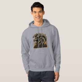 Riesen-Skelett-Kaiju-Monster-Stadt-Hoodie Hoodie