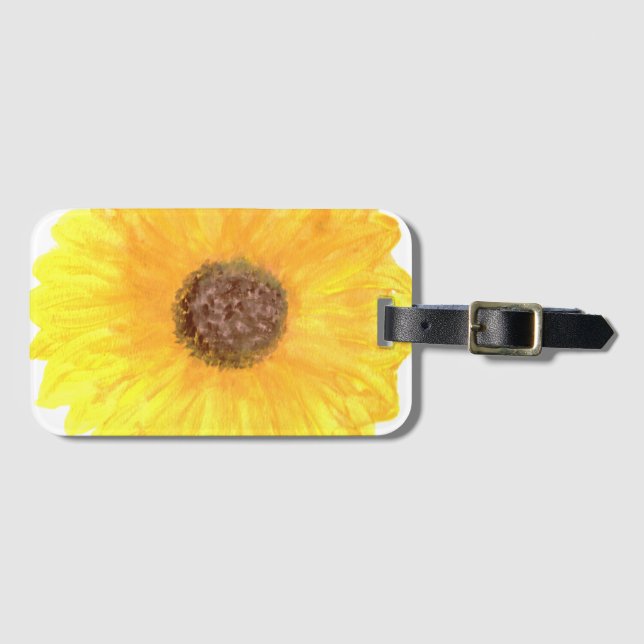 Riesen-Sonnenblume-Gepäckanhänger Gepäckanhänger (Vorderseite (Horizontal))